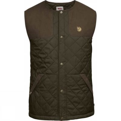 Chaleco Fjallraven Sörmland Padded Hombre Verde Oscuro Oliva - Chile NKY049368